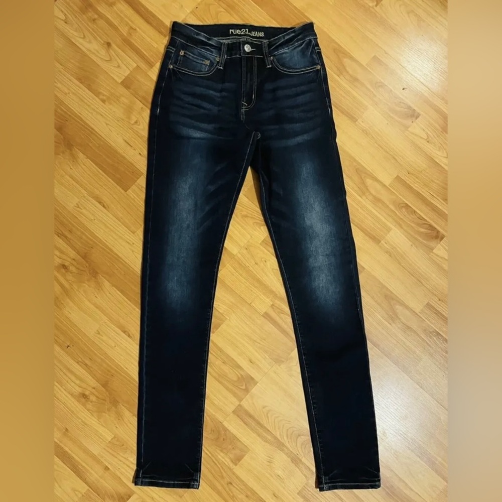 Rue21 Mens 30x30 Stacked Skinny Ultra Flex Dark Blue Denim Jeans